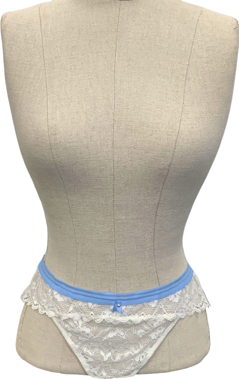 Freya Blue Lace Briefs UK M