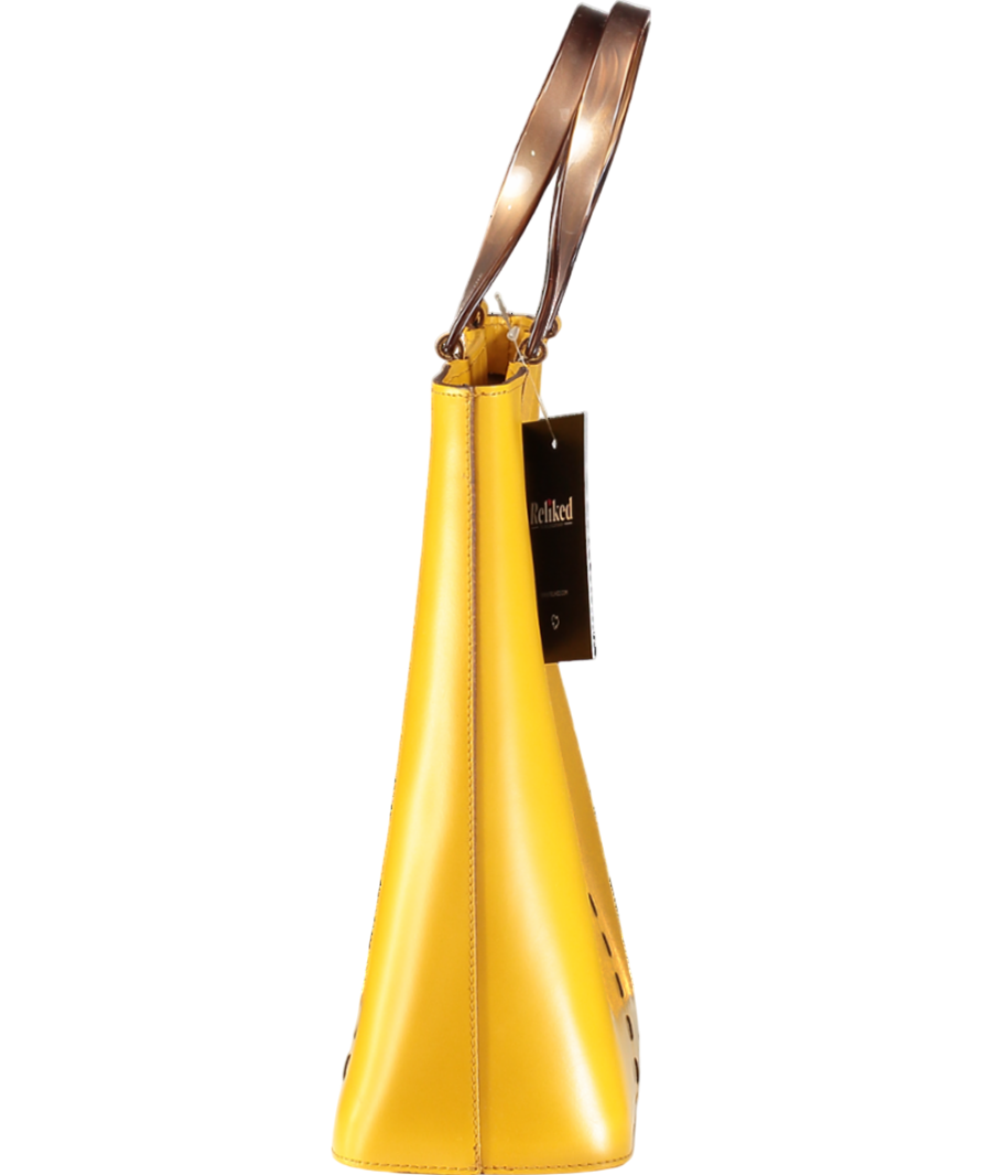 LAMARTHE PARIS Mustard Yellow Top Handle Handbag