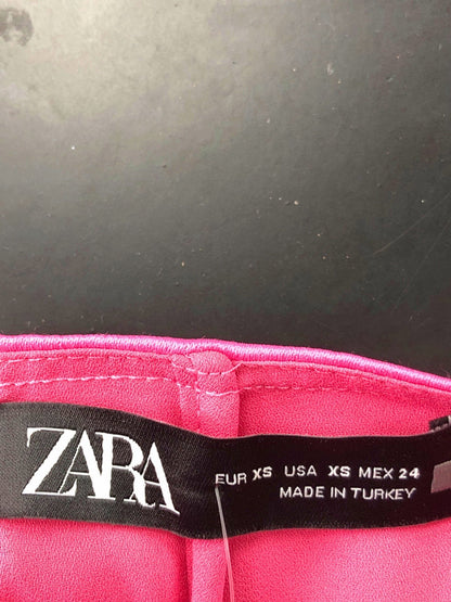 Zara Pink Button-Front Skirt UK XS