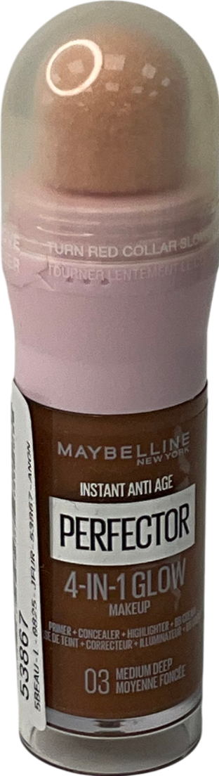 Maybelline Instant Anti Age Perfector 4-in-1 Glow Primer, Concealer, Highlighter 03 20ml