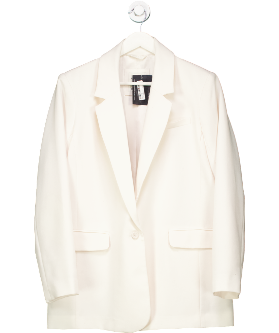 Abercrombie & Fitch Cream Classic Suiting Blazer UK L