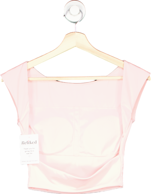 Pink Sleeveless Crop Top UK S