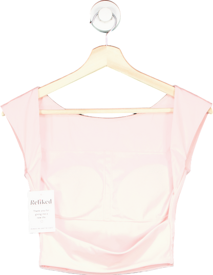 Pink Sleeveless Crop Top UK S