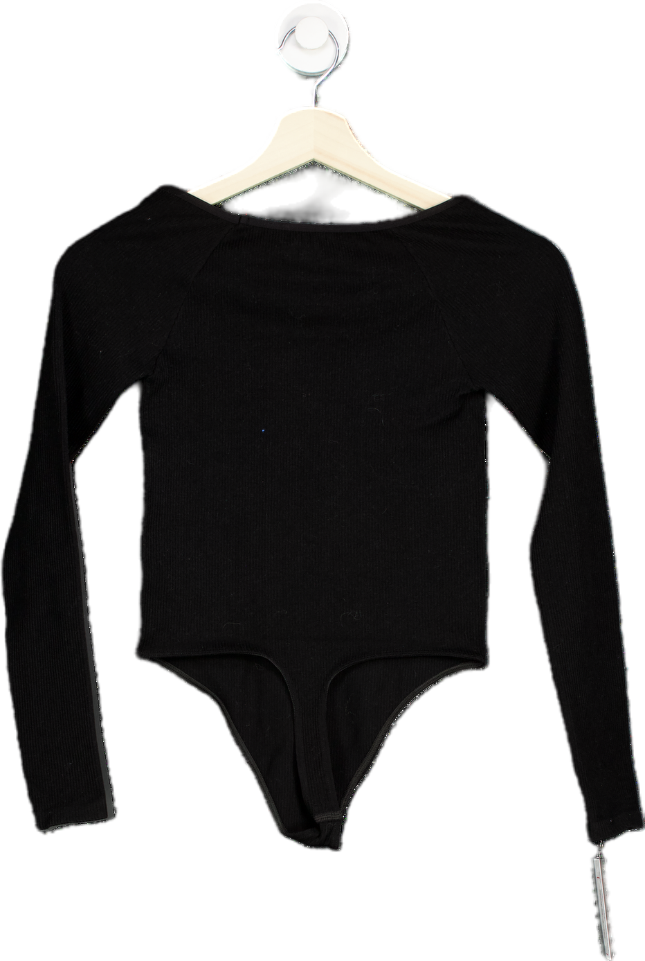 Anthropologie Out From Under Black Ribbed Long Sleeve Bodysuit M/L