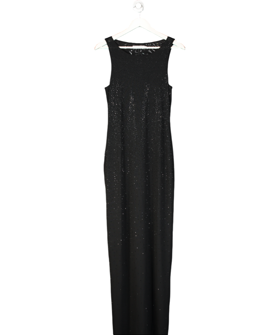 SLA the label Black Ode Diamante Maxi Dress UK M