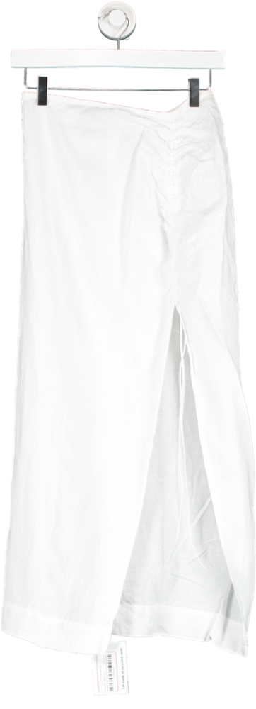 Natalie Rolt White 100% Linen Bellini Skirt UK 8