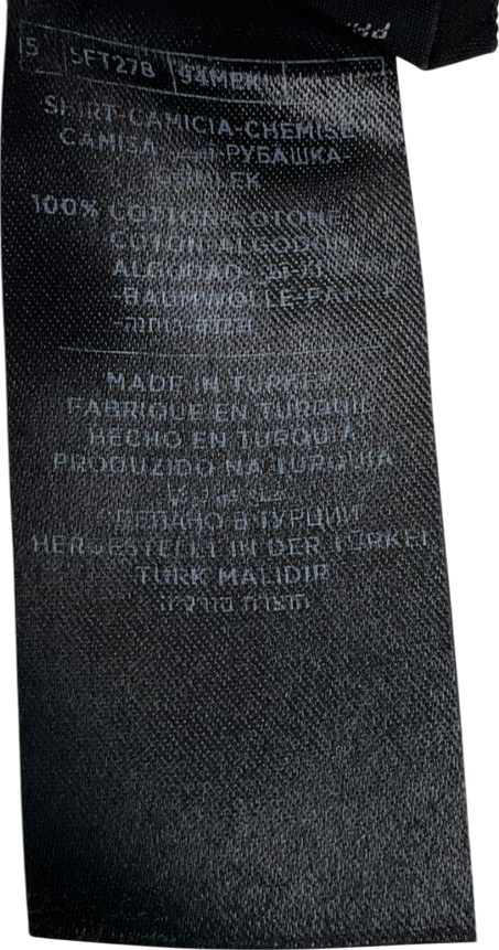 Tom Ford Blue Checked Cotton Western Shirt UK S