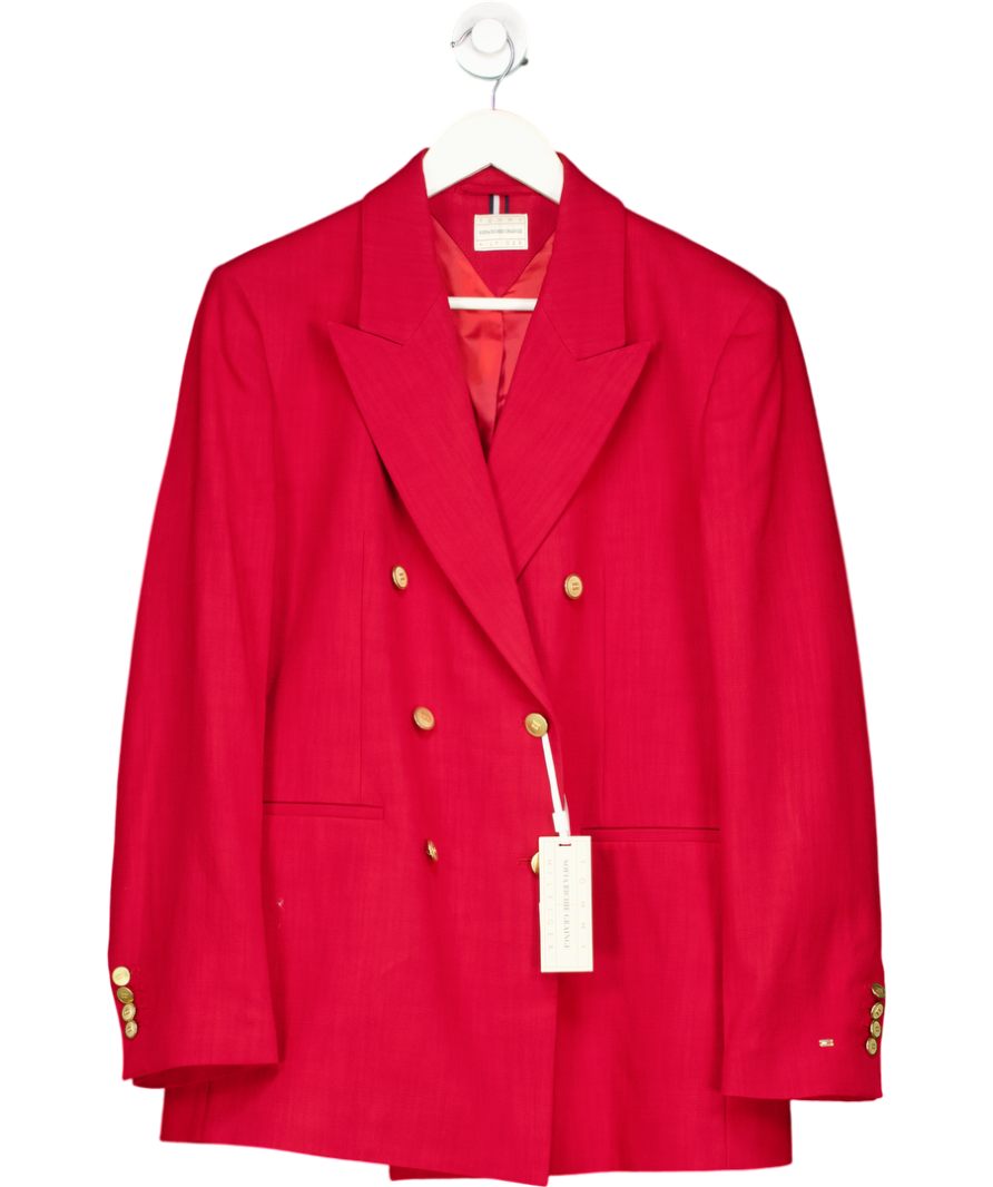 Tommy Hilfiger Red The Sofia Capsule Double Breasted Blazer UK 8