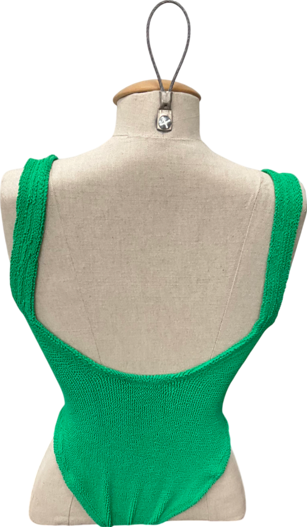 Hunza G Green Domino Swimsuit Emerald One Size