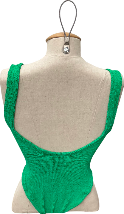 Hunza G Green Domino Swimsuit Emerald One Size