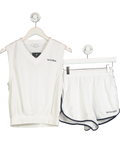 Sporty & Rich White Towelling Logo Vest And Shorts Set UK M/L
