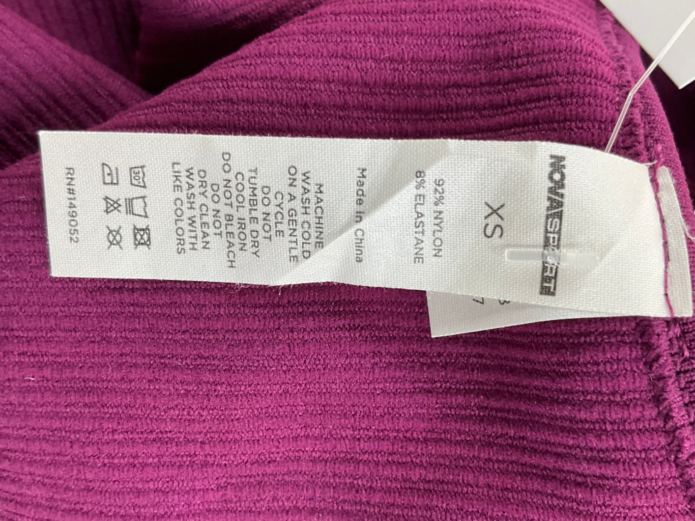 Fashion Nova Purple Ribbed Long Sleeve Over Top UK XS