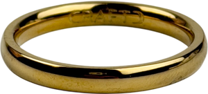CRAFTD LONDON 18K Yellow Gold Plated Band Ring 3mm SIZE U