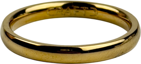 CRAFTD LONDON 18K Yellow Gold Plated Band Ring 3mm SIZE U
