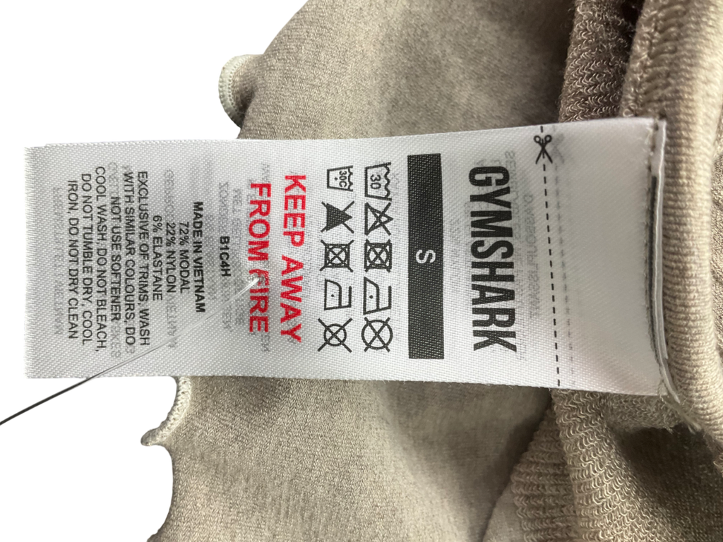 gymshark Beige Luxe Seamless Crop Top UK S