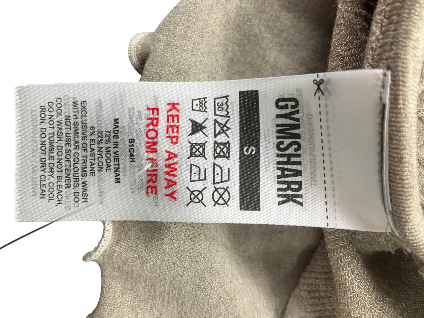 gymshark Beige Luxe Seamless Crop Top UK S