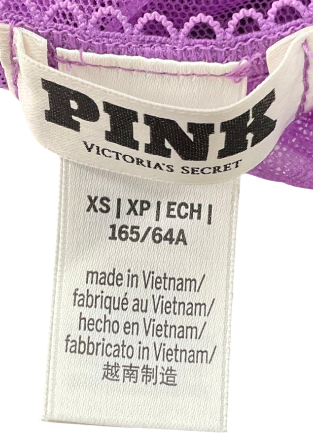 victoria secret Purple Lace Underwear Set UK XS