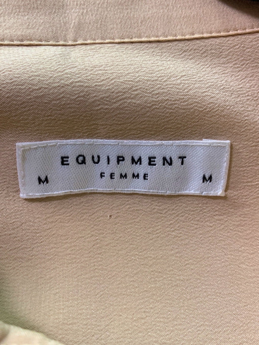 Equipment Femme Nude Silk Button-Up Shirt M