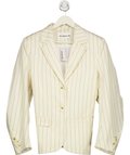 Remain Birger Christensen Cream Drapy Striped Blazer UK S