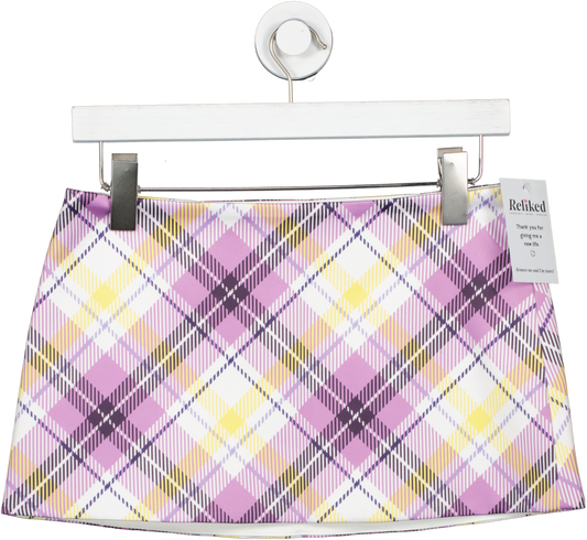 Fanci Purple Simple Mini Skirt UK S