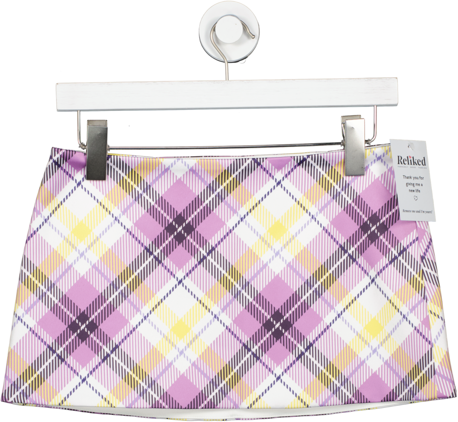 Fanci Purple Simple Mini Skirt UK S