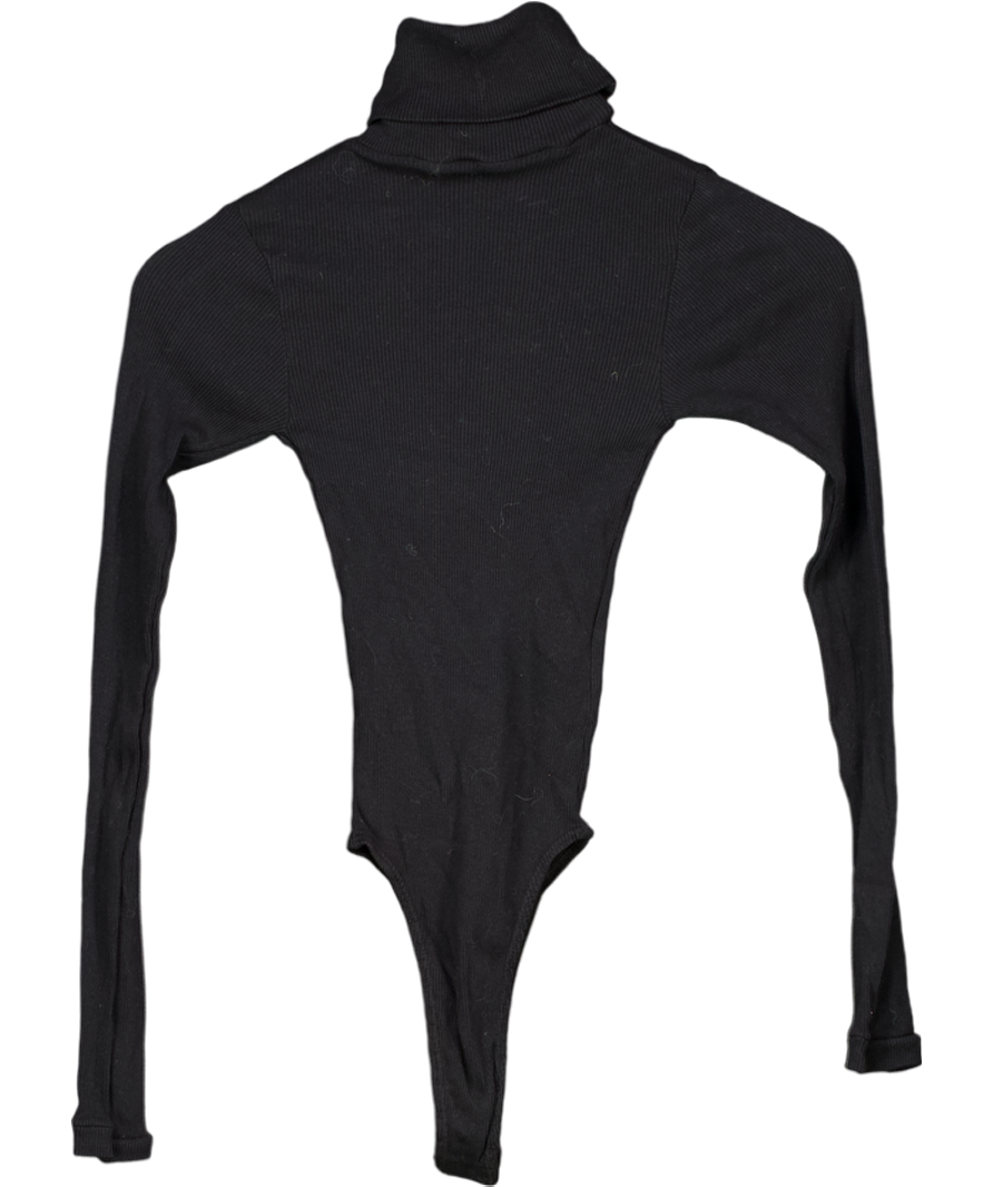 Re / Done Black Rib Turtleneck Bodysuit UK XS