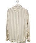 THE FRANKIE SHOP Cream Peri Striped Woven Shirt UK M