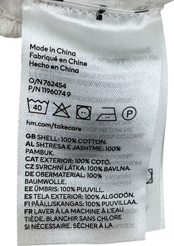 H&M Cream Wide High Cropped Jeans UK 6