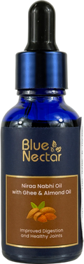 BLUE NECTAR Nabhi Oil With Ghee & Almond Oil | Ayurvedic Belly Button Oil For Digestion & Joint Support 30ml