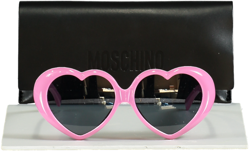 Moschino Pink Heart Shaped logo Arm Sunglasses