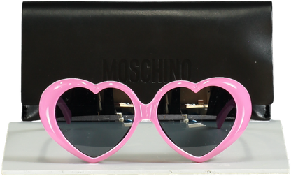 Moschino Pink Heart Shaped logo Arm Sunglasses