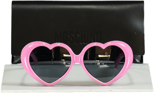 Moschino Pink Heart Shaped logo Arm Sunglasses