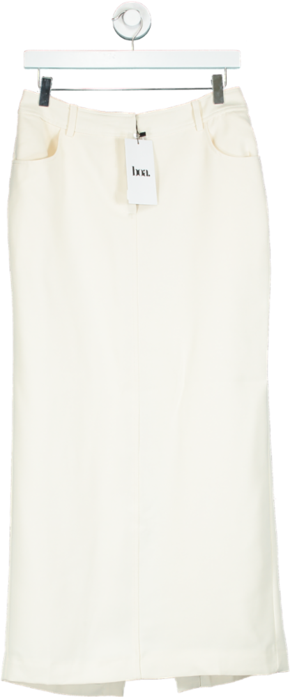 Boa Cream Mid Rise Effortless Maxi Skirt S