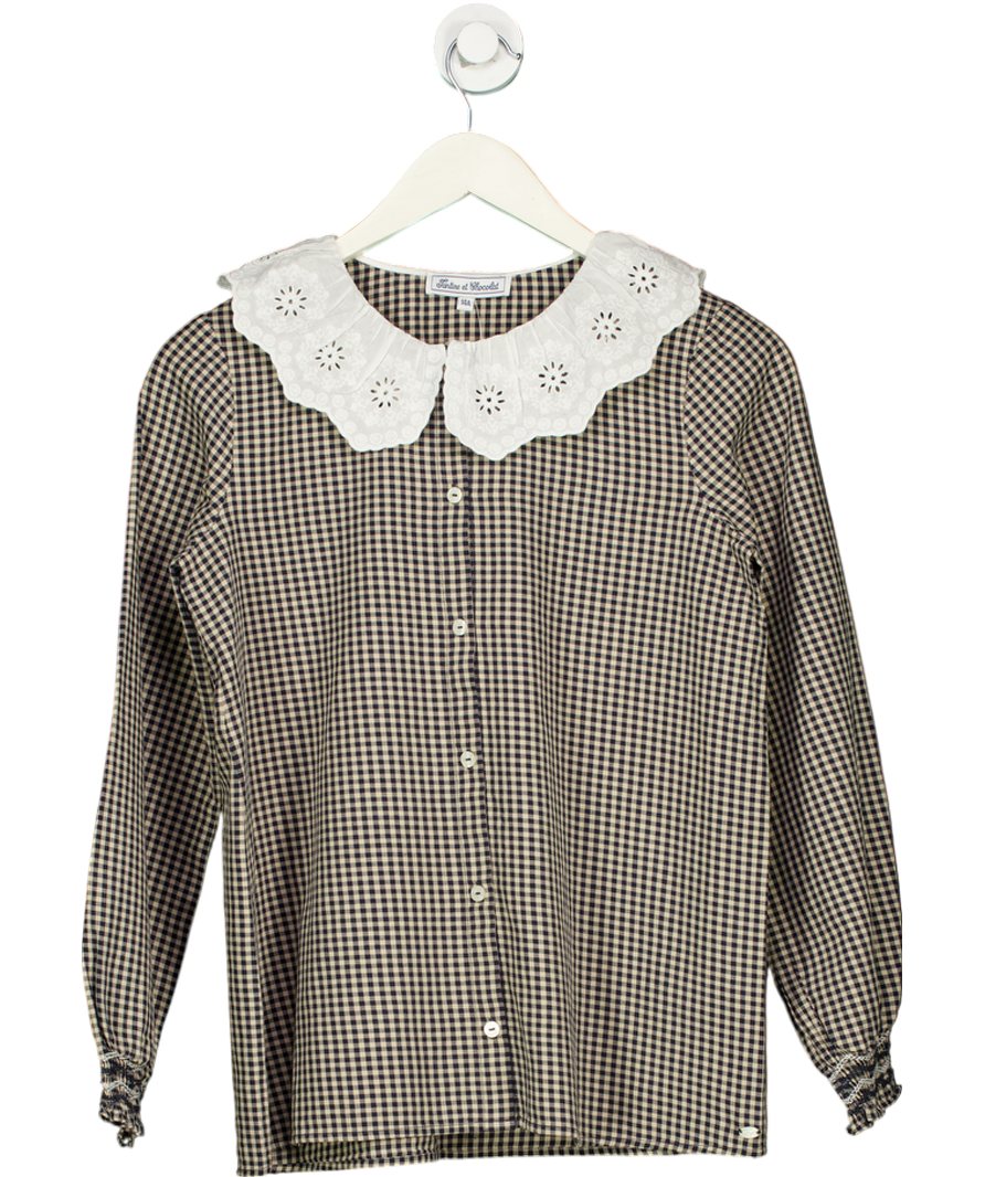 Tartine et Chocolat Blue Gingham Blouse 14 Years