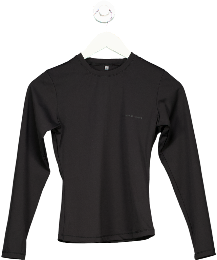 Sisters & Seekers Black Active Long Sleeve Top In Jet UK S