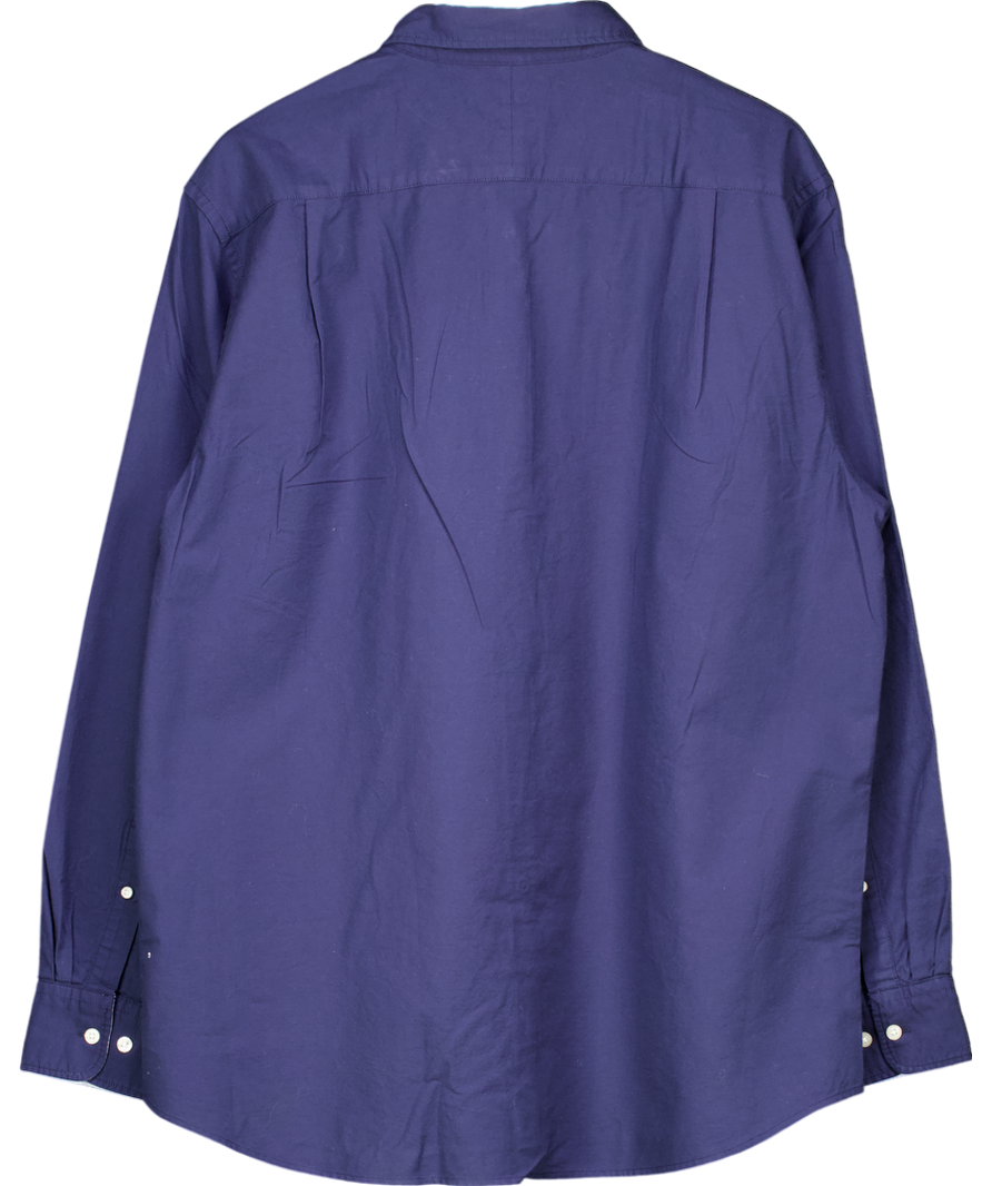 Charles Tyrwhitt Blue Stretch Oxford Shirt - Navy UK XL