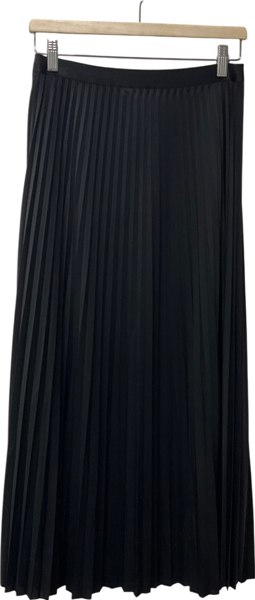 TU Black Chiffon Pleated Skirt UK 8