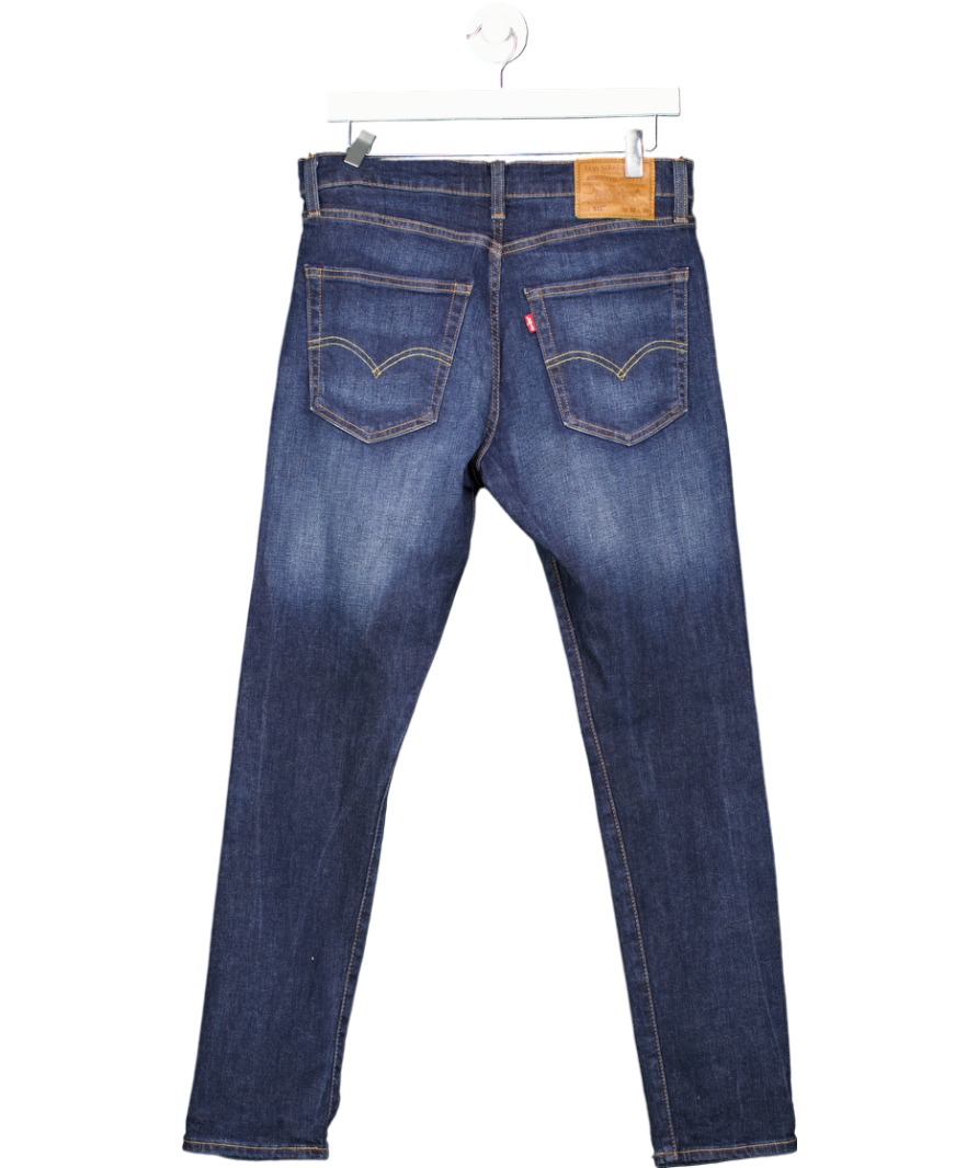 levis Blue Mid Rise Straight Leg Jeans W32