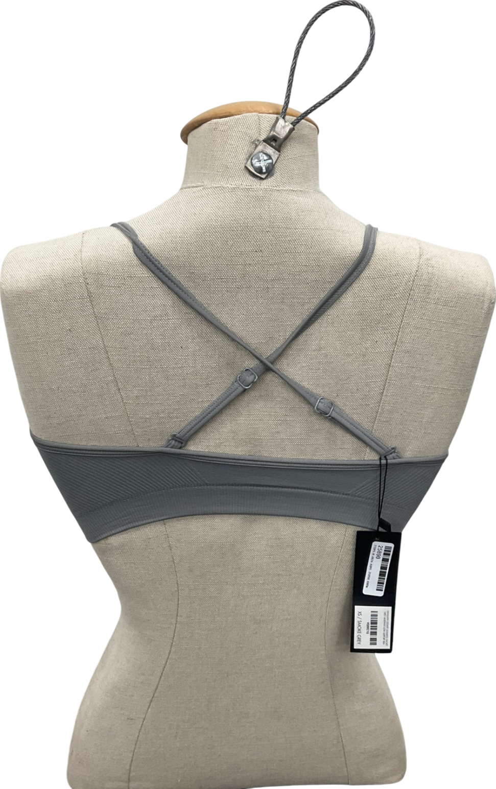 Vanquish Grey Elevate Seamless Smoke Multiway Low Sports Bra UK XS