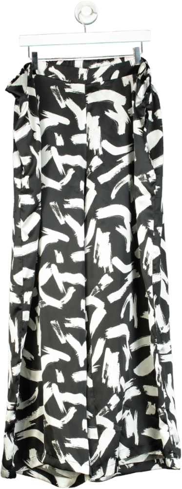 Simply Be Black and White Abstract Print Trousers UK 18