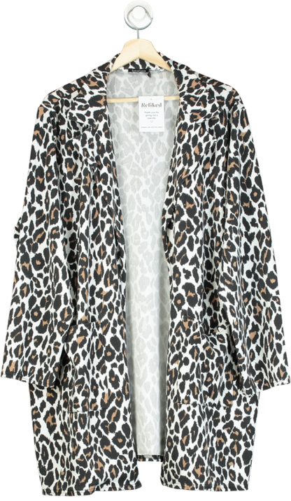 Boohoo Leopard Print Open Front Jacket UK 12