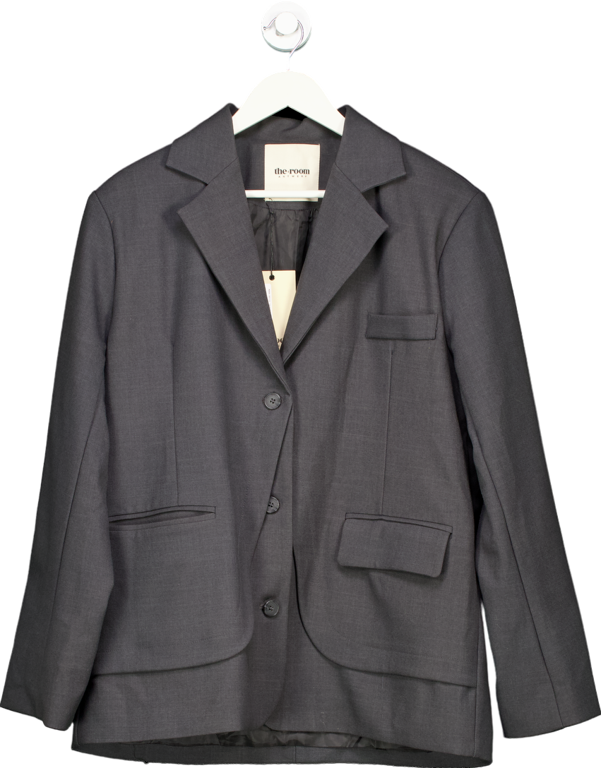 The Room Dark Grey Double Layered Blazer One Size