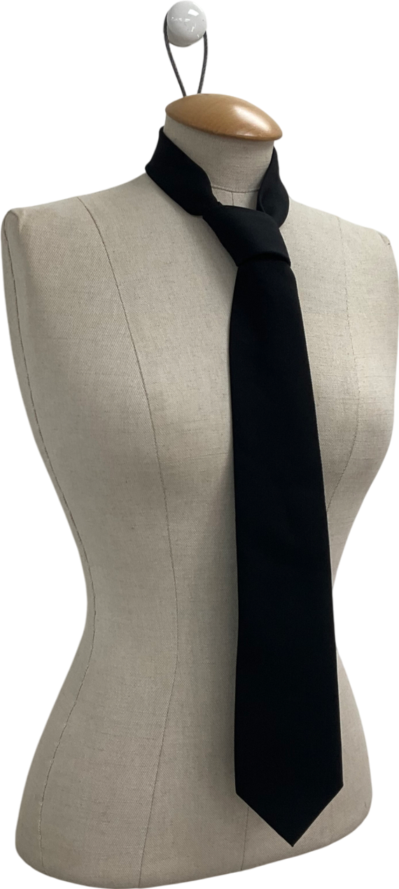 Bow Tie House Black Solid Colour Necktie One Size