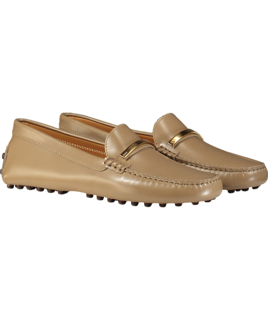 tods Brown Gommino Driving Shoes In Leather UK 7 EU 40 👠