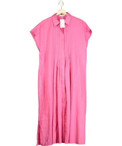 MANGO Pink Shirt Dress With Slits UK M