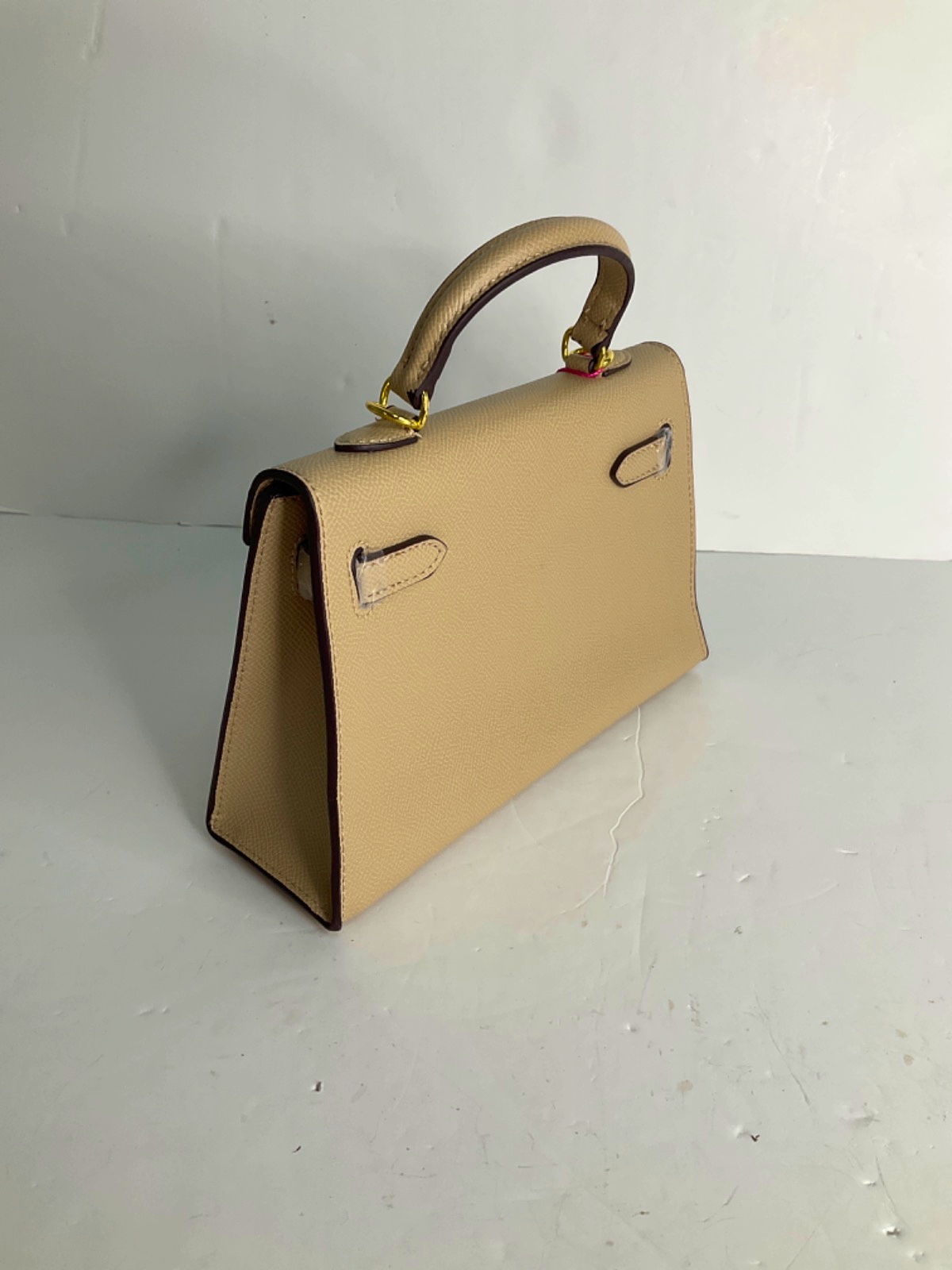 Olivia's Sales Camel  top handle Handbag with shoulder strap