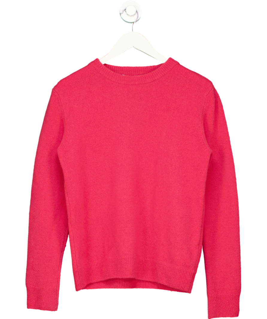 ZARA Red Cashmere Wool Blend Knitted Jumper UK M