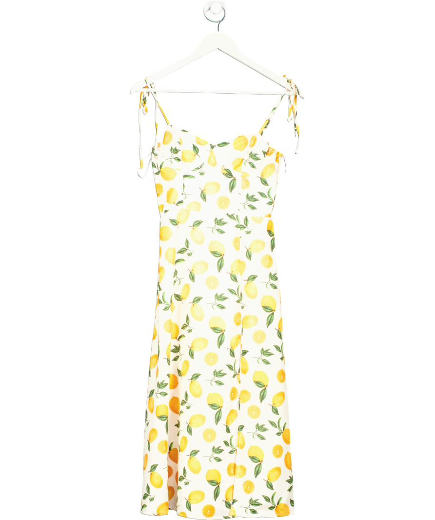 House Of Maguie Multicoloured Limoncello Sicilian Lemon Print Sun Dress UK 8