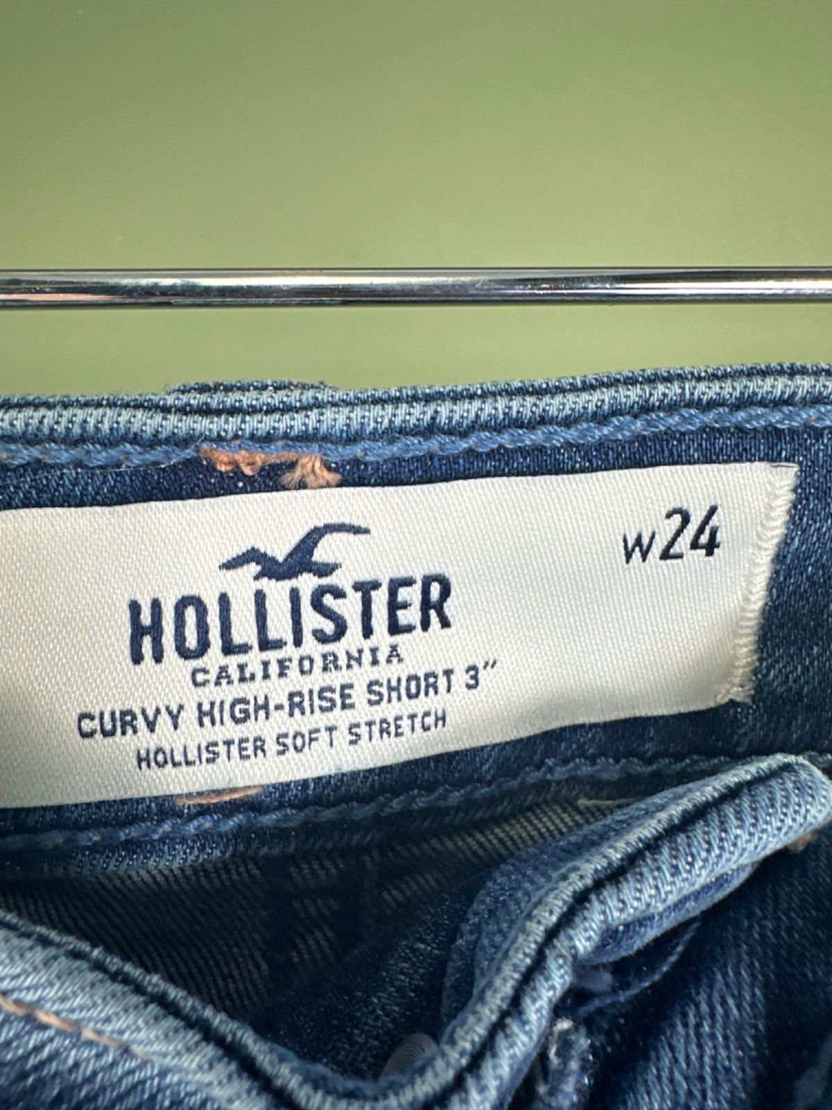 Hollister Blue Curvy High-Rise Short 3" W24
