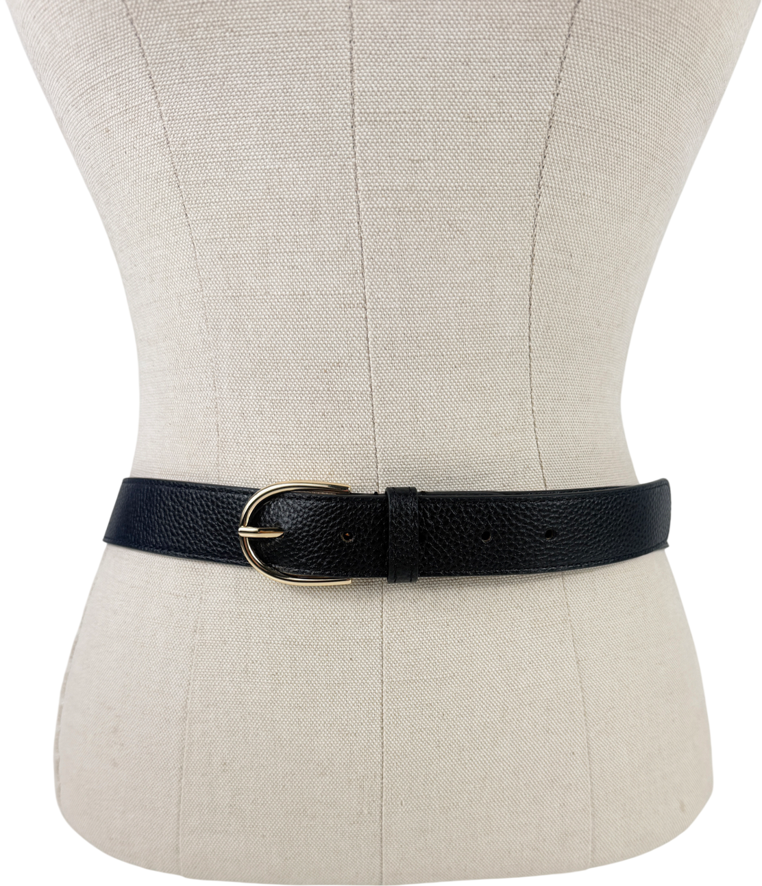 Talbots Black Slim Leather Belt UK S